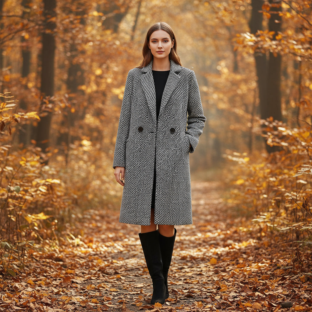 Manteau Chevron Marga | Une icône de l'élégance intemporelle