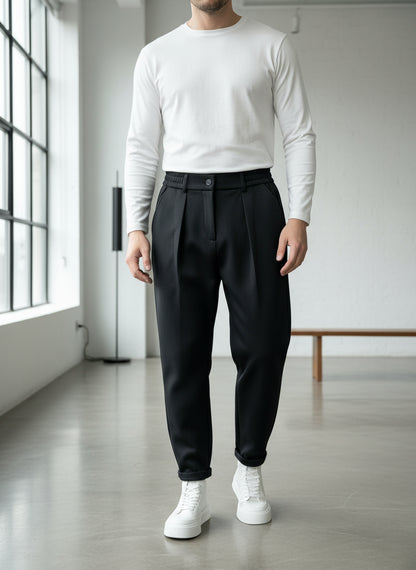 Mateo™ | Pantalon en Tissu Chinée Élégant