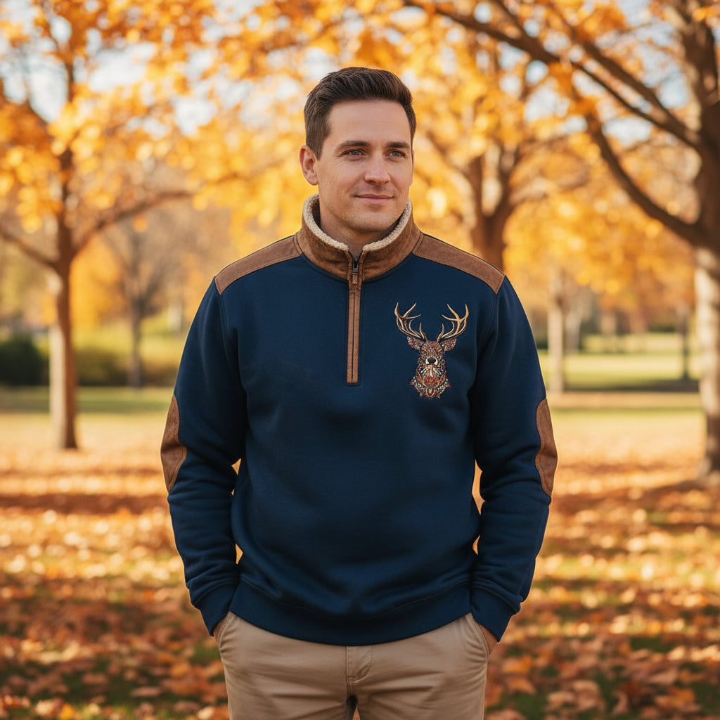 Christos™ | Pull avec détail de cerf