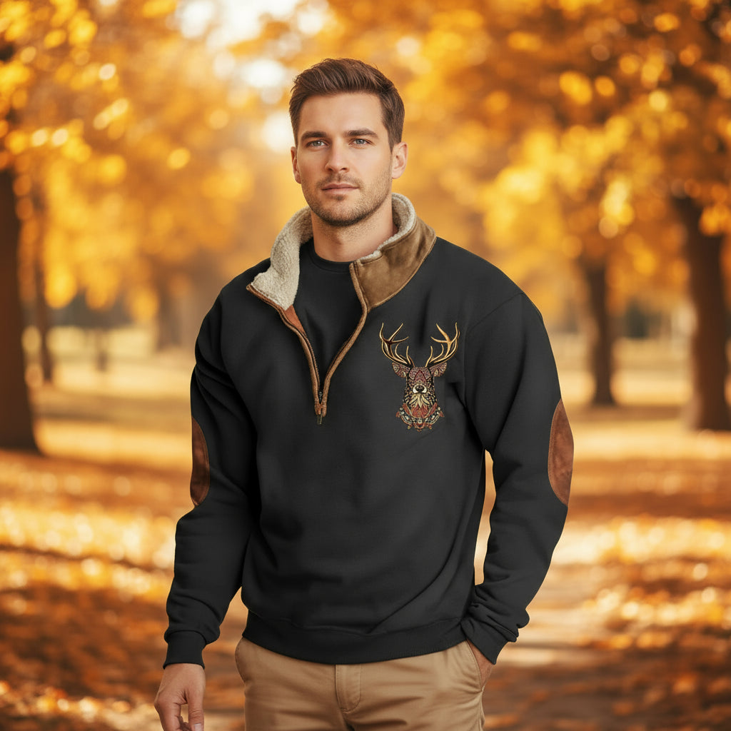 Christos™ | Pull avec détail de cerf